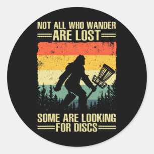 Funny Disc Golf Art For Men Women Kids Disc Golf P Classic Round Sticker