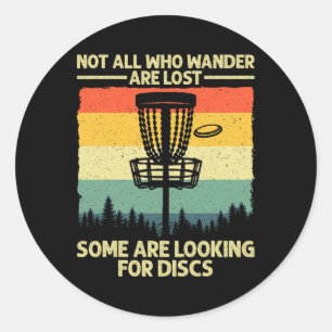 Funny Disc Golf Art For Men Women Kids Disc Golfer Classic Round Sticker