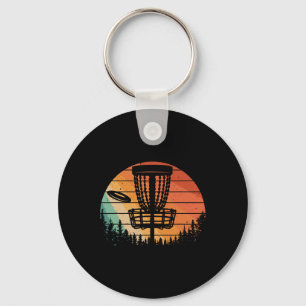 Funny Disc Golf Art For Men Women Kids Disc Golfer Key Ring