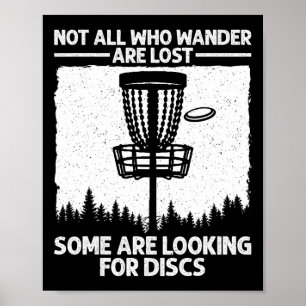 Funny Disc Golf Art For Men Women Kids Disc Golfer Poster