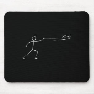 Funny Disc Golf Art For Men Women Stickman Disc Go Mouse Pad