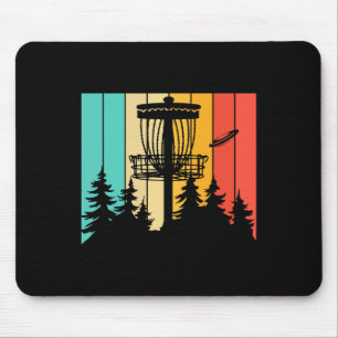 Funny Disc Golf Art For Men Women Vintage Disc Gol Mouse Pad