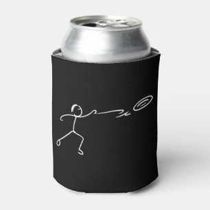 Funny Disc Golf Art Stickman Disc Golf Lover Can Cooler