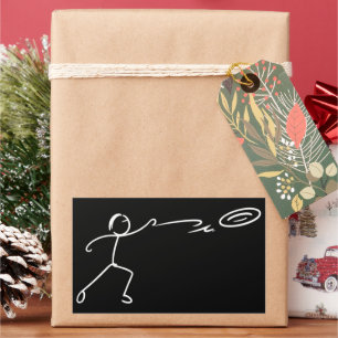 Funny Disc Golf Art Stickman Disc Golf Lover Rectangular Sticker