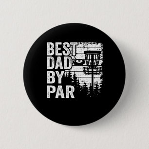 Funny Disc Golf Basket Vintage Best Dad By Par 6 Cm Round Badge