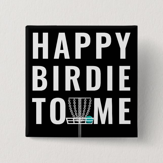 Funny Disc Golf Birthday Birdie Gift 15 Cm Square Badge (Front)