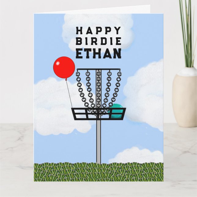 Funny Disc Golf Birthday Card (Front)