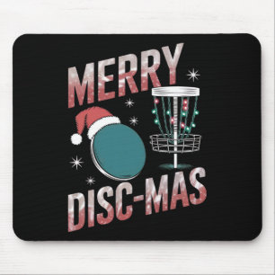 Funny Disc Golf Christmas Men Women Disc Golf Xmas Mouse Pad
