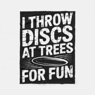Funny Disc Golf Course  Fleece Blanket