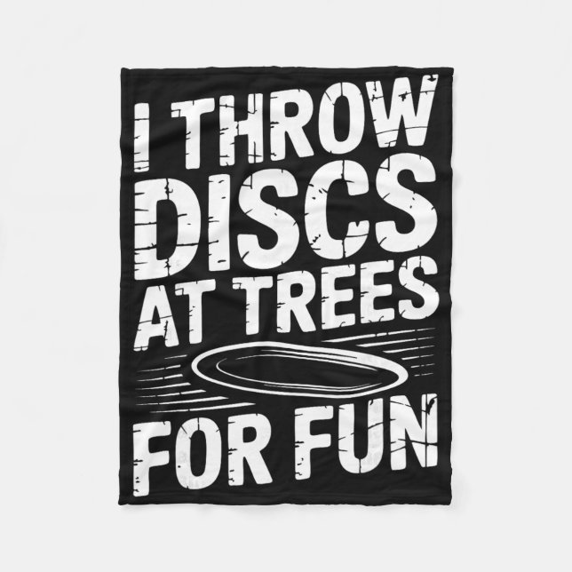 Funny Disc Golf Course  Fleece Blanket (Front)