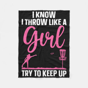 Funny Disc Golf Design For Girl Women Disc Golf Lo Fleece Blanket