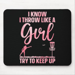 Funny Disc Golf Design For Girl Women Disc Golf Lo Mouse Pad