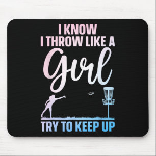 Funny Disc Golf Design For Girl Women Disc Golf Lo Mouse Pad