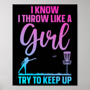 Funny Disc Golf Design For Girl Women Disc Golf Lo Poster