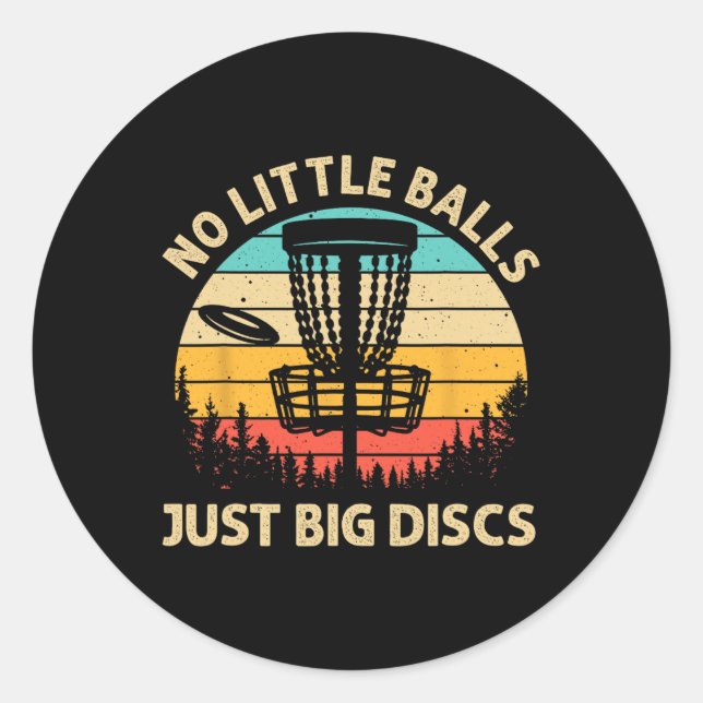 Funny Disc Golf Design For Men Women Disc Golf Lov Classic Round Sticker (Front)