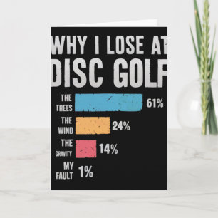 Funny Disc Golf Design For Men Women Disc Golf Pla Card