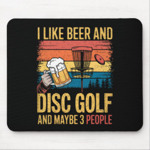 Funny Disc Golf Design For Men Women Disc Golf Pla Mouse Pad