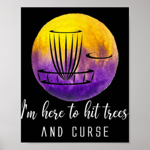 Funny Disc Golf Design For Men Women Kids Disc Gol Poster