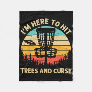 Funny Disc Golf For Men Women Disc Golf Player Tre Fleece Blanket