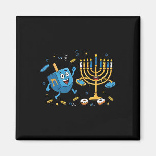Funny Disc Golf Frisbee Dreidel Menorah Hanukkah W Magnet