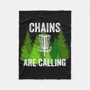 Funny Disc Golf Gift Chains Are Calling Folf Frolf Fleece Blanket
