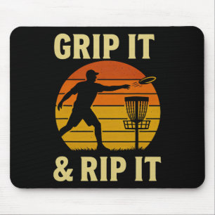 Funny Disc Golf Gift – Putt Happens Cartoon Design Mouse Pad