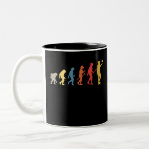 Funny Disc Golf Gift Vintage Frisbee Two-Tone Coffee Mug