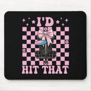 Funny Disc Golf Girl Mum Mother's Day Discgolf I'd Mouse Pad