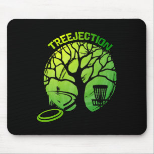 Funny Disc Golf Graphic Tree  Mouse Pad