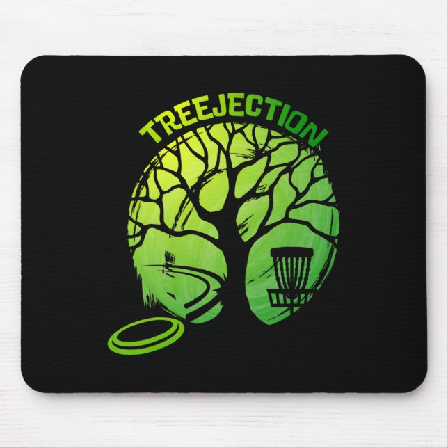 Funny Disc Golf Graphic Tree  Mouse Pad (Front)