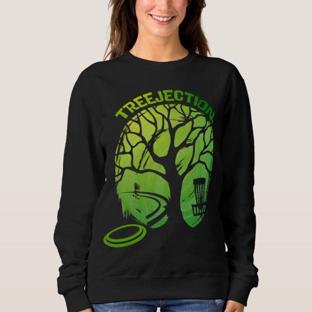 Funny Disc Golf graphic Tree Sweatshirt (Front)