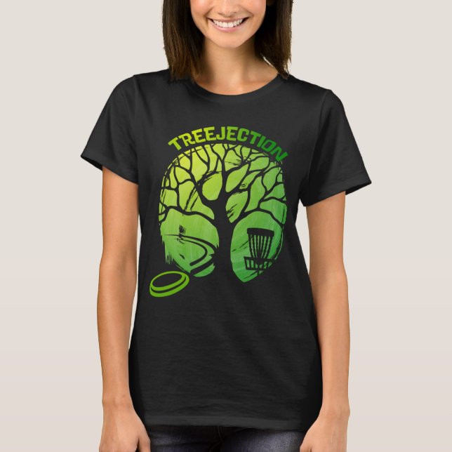 Funny Disc Golf graphic Tree T-Shirt (Front)