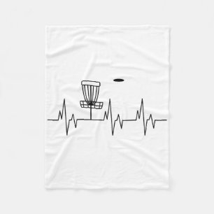 Funny Disc Golf Heartbeat Cute Alternative Sports  Fleece Blanket
