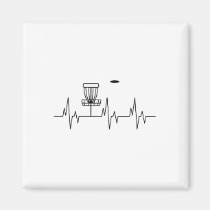 Funny Disc Golf Heartbeat Cute Alternative Sports  Magnet