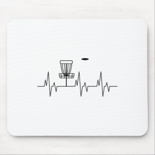 Funny Disc Golf Heartbeat Cute Alternative Sports Mouse Pad