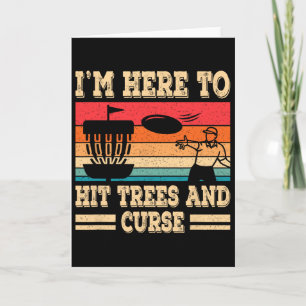 Funny Disc Golf Hit Trees And Curse Retro Disc Gol Card