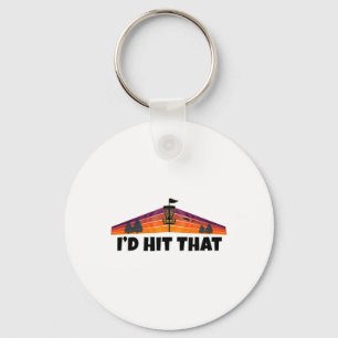 Funny Disc Golf I'd Hit That Design - Disc Golf Sp Key Ring