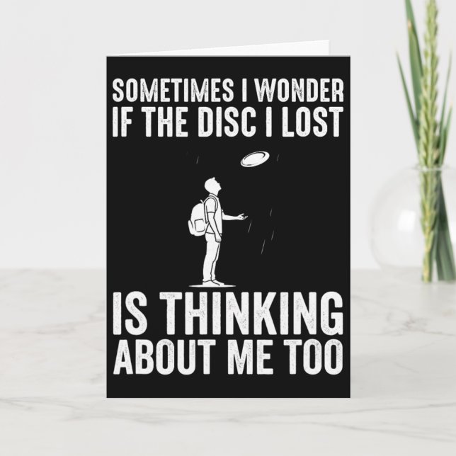 Funny Disc Golf Lost Disc  Card (Front)