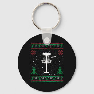 Funny Disc Golf Lovers Santa Hat Ugly Christmas Sw Key Ring
