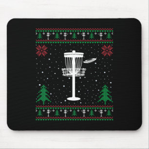 Funny Disc Golf Lovers Santa Hat Ugly Christmas Sw Mouse Pad