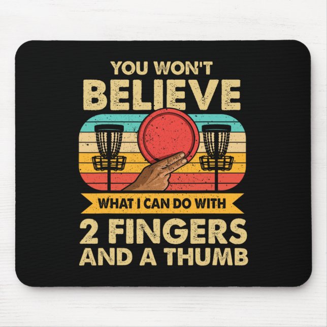 Funny Disc Golf Meme  Mouse Pad (Front)