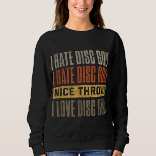 Funny Disc Golf Men Women Vintage Disc Golfing Sweatshirt