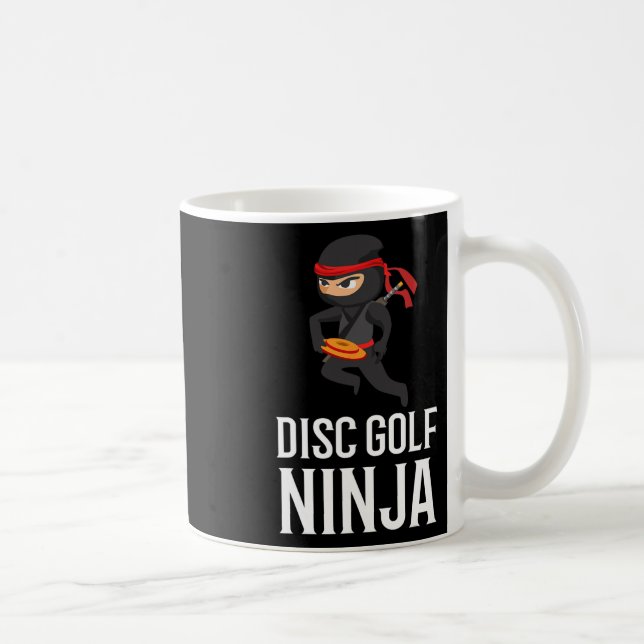 Funny Disc Golf Ninja Gift Golfer Disc Player Men  Coffee Mug (Right)