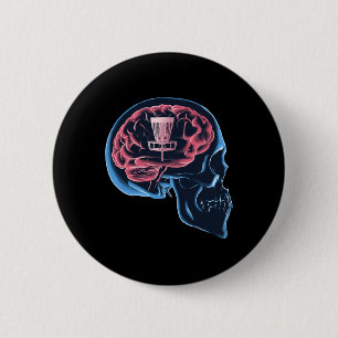 Funny Disc Golf Player Brain Disc Golf Sport 6 Cm Round Badge