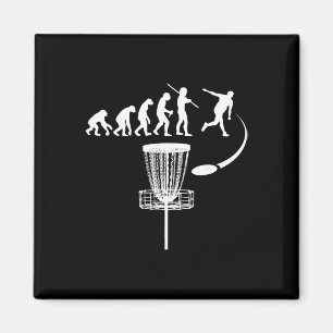 Funny Disc Golf Player Clothes Evolution Humour Me Magnet