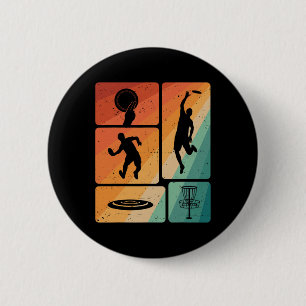 Funny Disc Golf Player Cool Flying Disc Sports Ent 6 Cm Round Badge