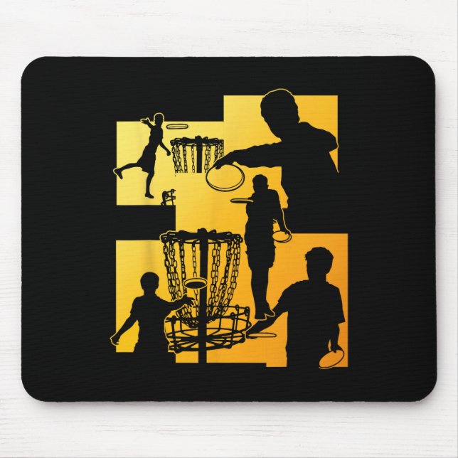 Funny Disc Golf Player Cool Flying Disc Sports Ent Mouse Pad (Front)