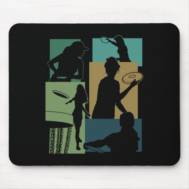 Funny Disc Golf Player Cool Flying Disc Sports Ent Mouse Pad (Front)
