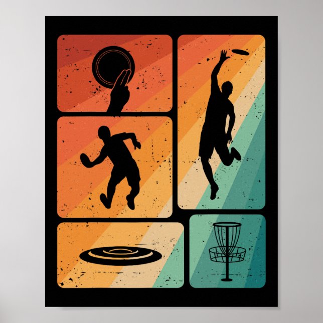 Funny Disc Golf Player Cool Flying Disc Sports Ent Poster (Front)