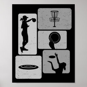 Funny Disc Golf Player Cool Flying Disc Sports Ent Poster